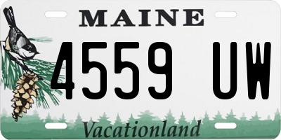 ME license plate 4559UW