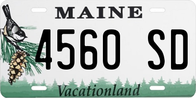 ME license plate 4560SD