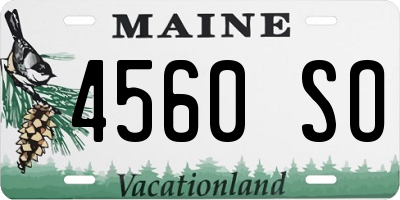 ME license plate 4560SO