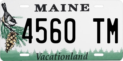 ME license plate 4560TM