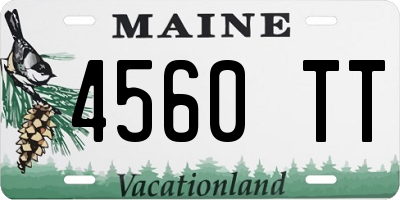 ME license plate 4560TT