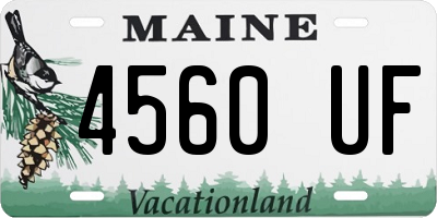 ME license plate 4560UF