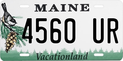 ME license plate 4560UR