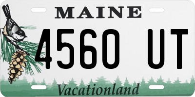 ME license plate 4560UT