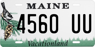 ME license plate 4560UU