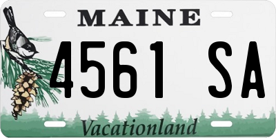 ME license plate 4561SA