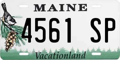 ME license plate 4561SP