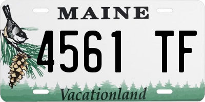 ME license plate 4561TF