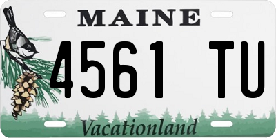 ME license plate 4561TU