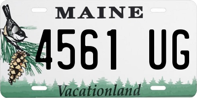 ME license plate 4561UG