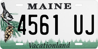 ME license plate 4561UJ