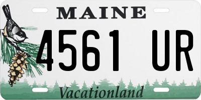 ME license plate 4561UR