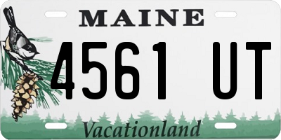 ME license plate 4561UT