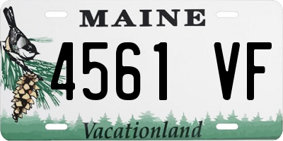 ME license plate 4561VF