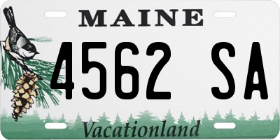 ME license plate 4562SA