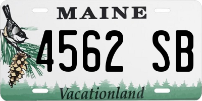 ME license plate 4562SB