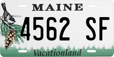 ME license plate 4562SF
