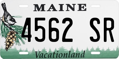 ME license plate 4562SR