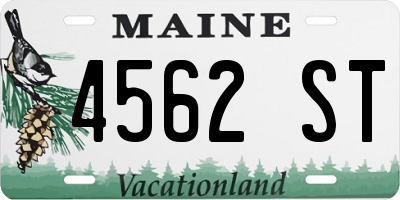ME license plate 4562ST
