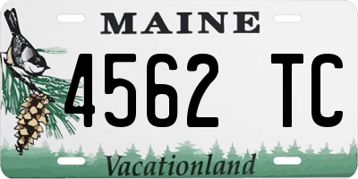 ME license plate 4562TC