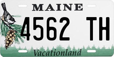 ME license plate 4562TH