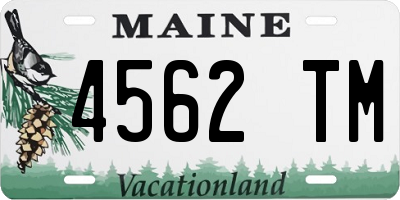 ME license plate 4562TM