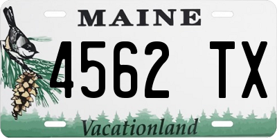 ME license plate 4562TX