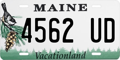 ME license plate 4562UD