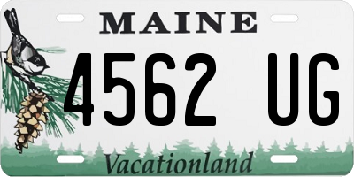 ME license plate 4562UG