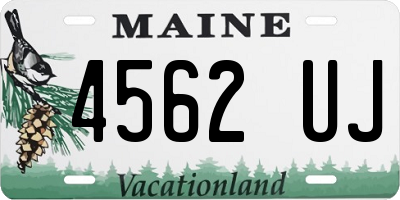 ME license plate 4562UJ