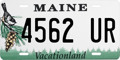 ME license plate 4562UR