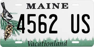 ME license plate 4562US