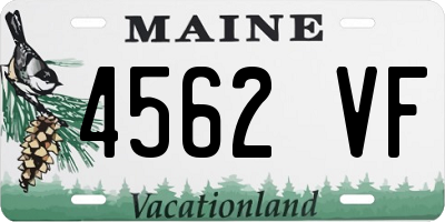 ME license plate 4562VF