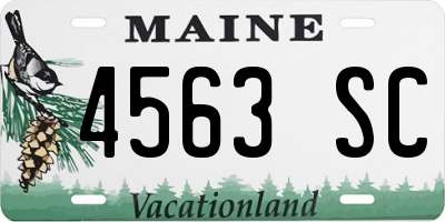 ME license plate 4563SC