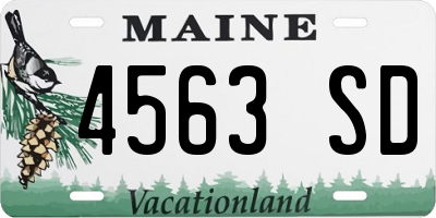 ME license plate 4563SD