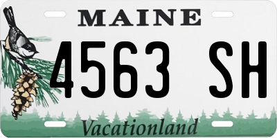 ME license plate 4563SH