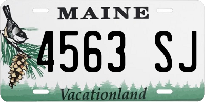 ME license plate 4563SJ
