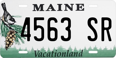 ME license plate 4563SR