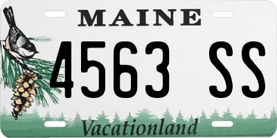 ME license plate 4563SS