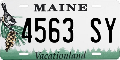ME license plate 4563SY