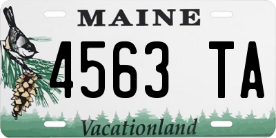 ME license plate 4563TA