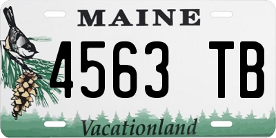 ME license plate 4563TB