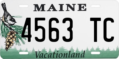 ME license plate 4563TC
