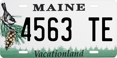 ME license plate 4563TE