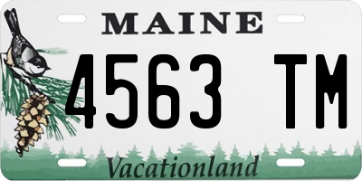 ME license plate 4563TM
