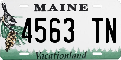 ME license plate 4563TN