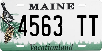 ME license plate 4563TT