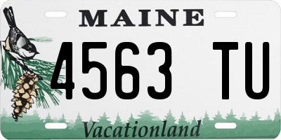 ME license plate 4563TU