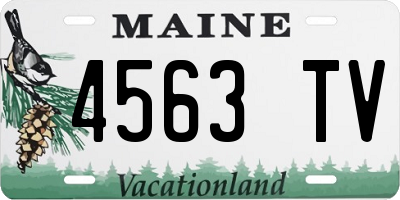 ME license plate 4563TV