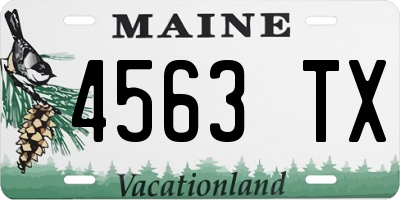 ME license plate 4563TX